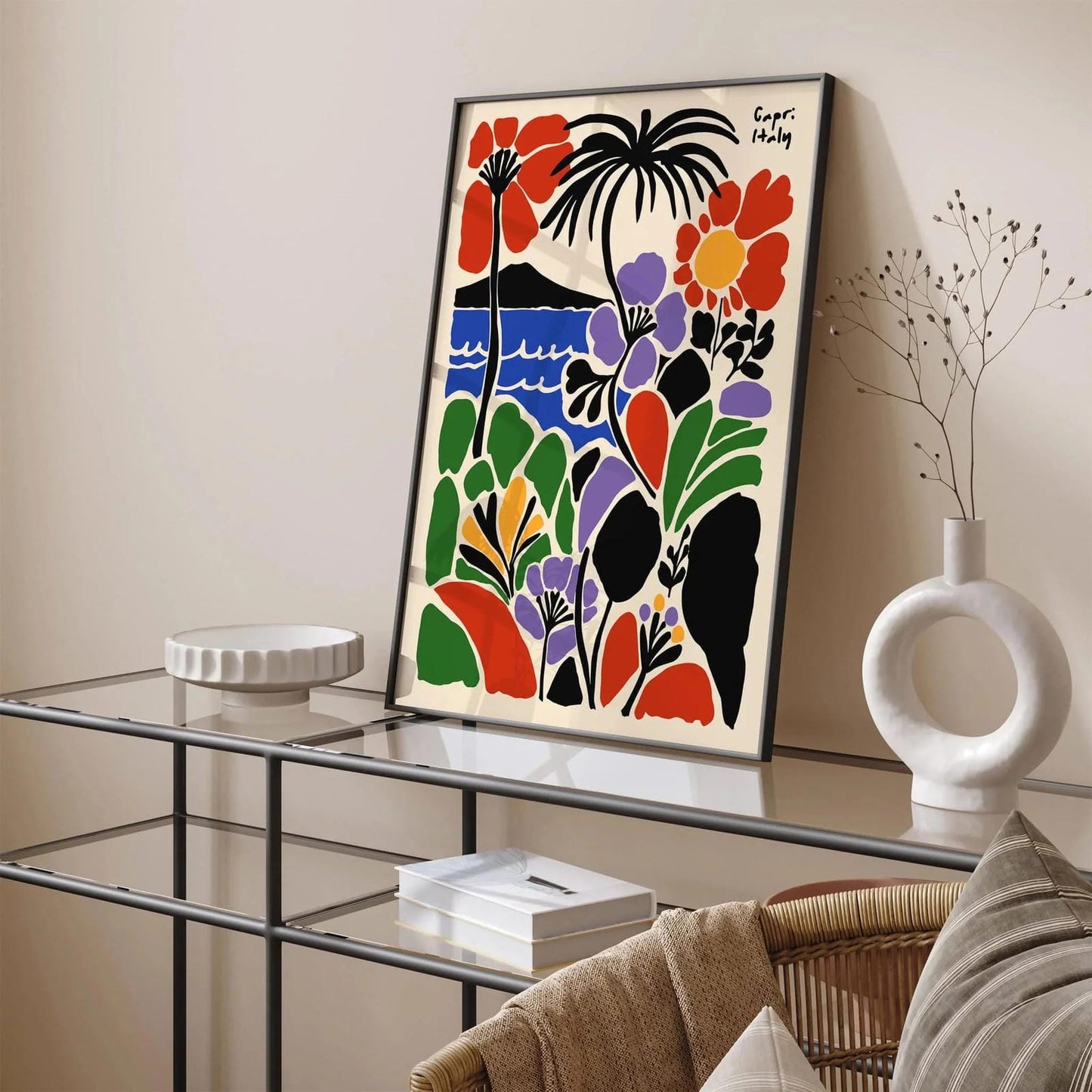 Capri Italy Tropical Travel Print