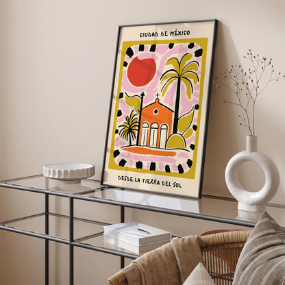 Ciudad de México Colorful Travel Poster
