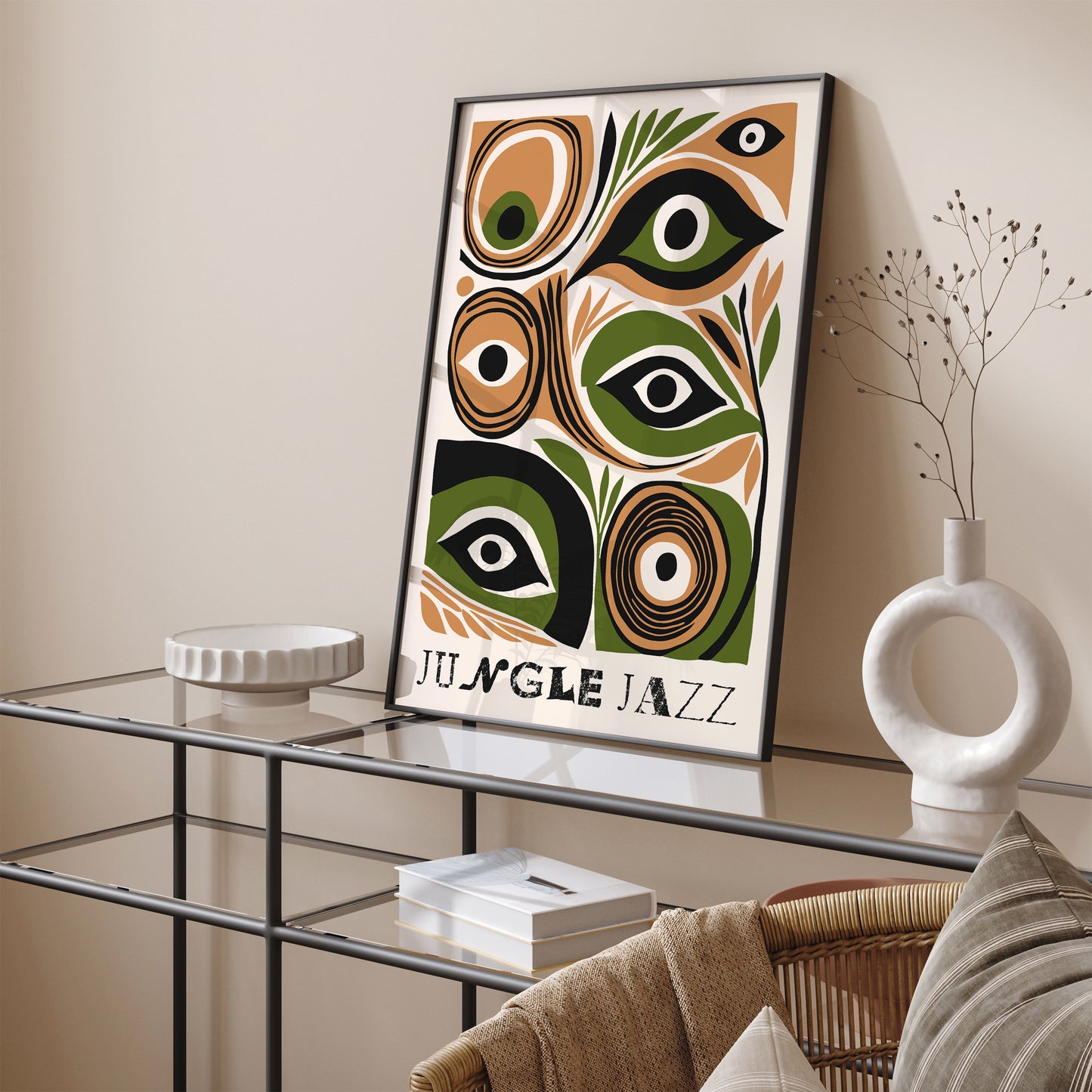 Jungle Jazz Abstract Eyes Wall Art