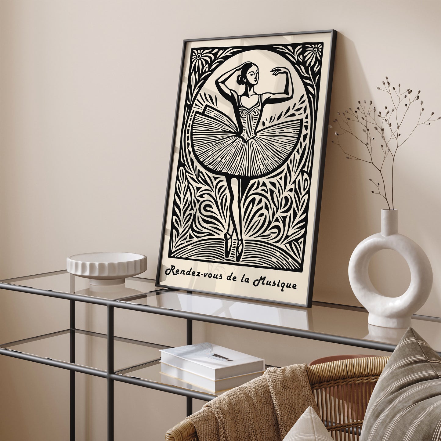 Ballerina Cut Outs Art Print