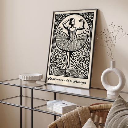 Ballerina Cut Outs Art Print