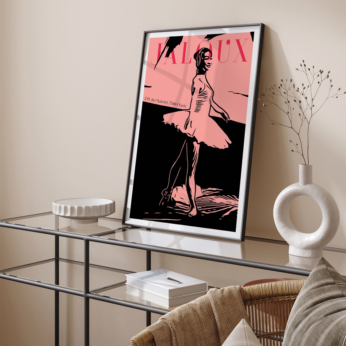 Jaloux Vintage French Ballerina Pink Poster