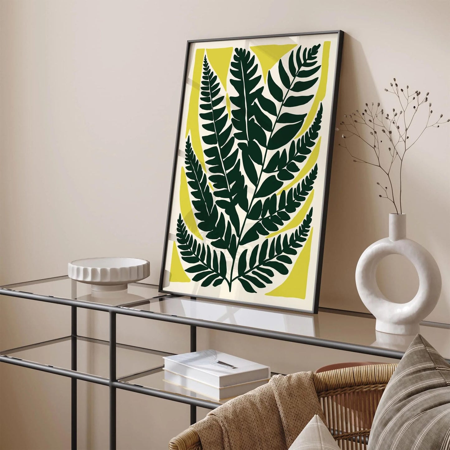 Green Fern Leaf Poster