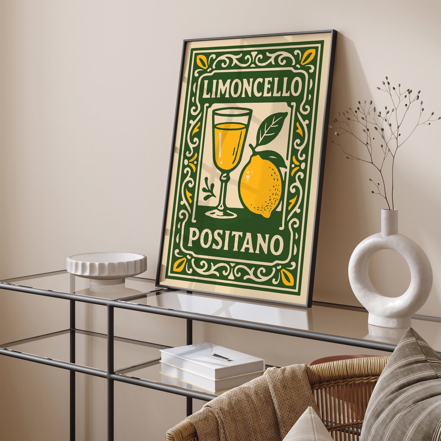 Limoncello Positano Poster – Italian Travel Wall Art