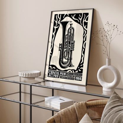 Vintage Trumpet Jazz Fest Wall Art