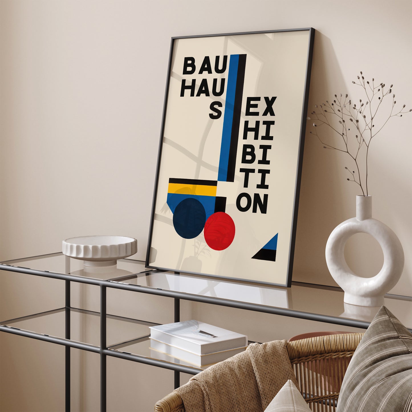 Geometric Bauhaus Exhibition Poster Reproduction
