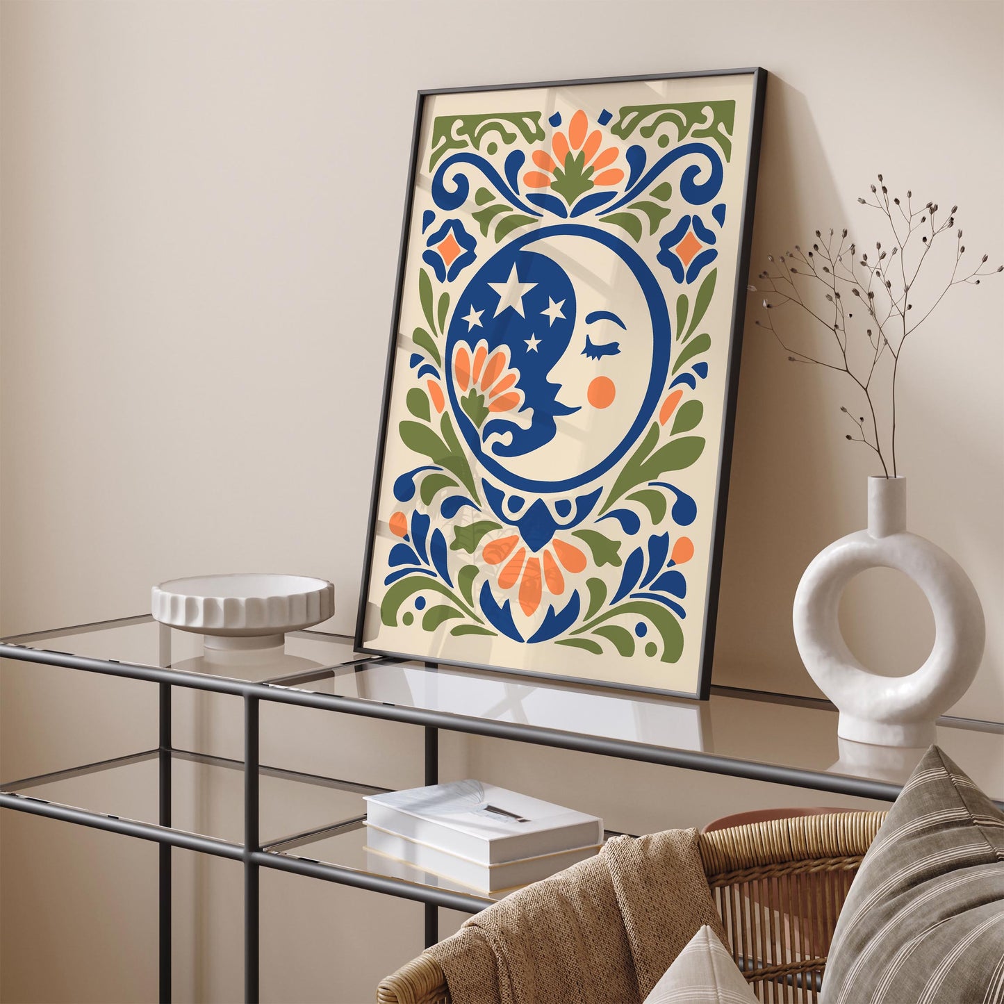 Cute Moon Poster - Kids Room Wall Art