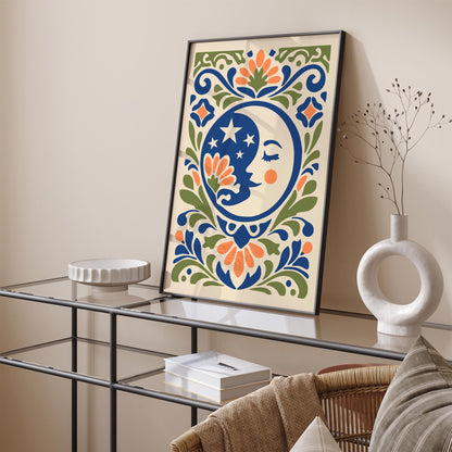 Cute Moon Poster - Kids Room Wall Art