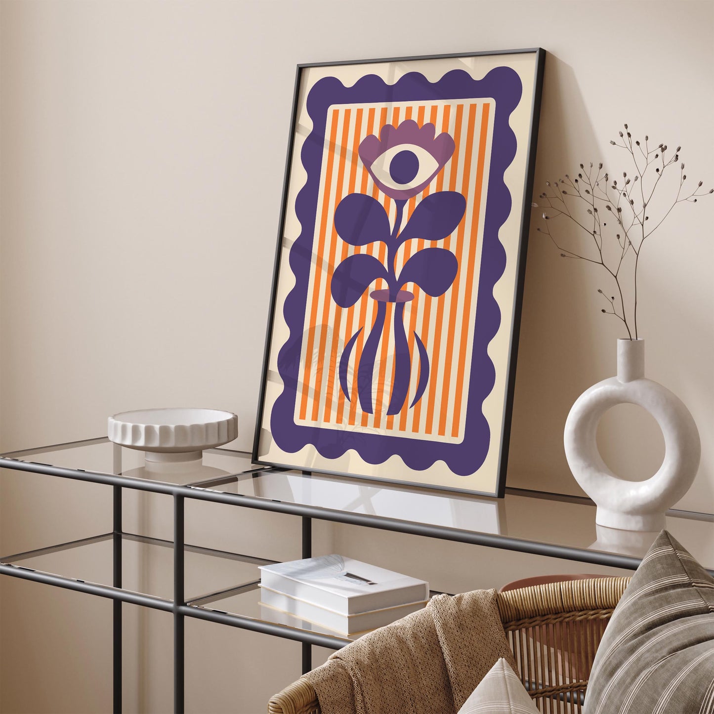 Evil Eye Flower Vase Poster