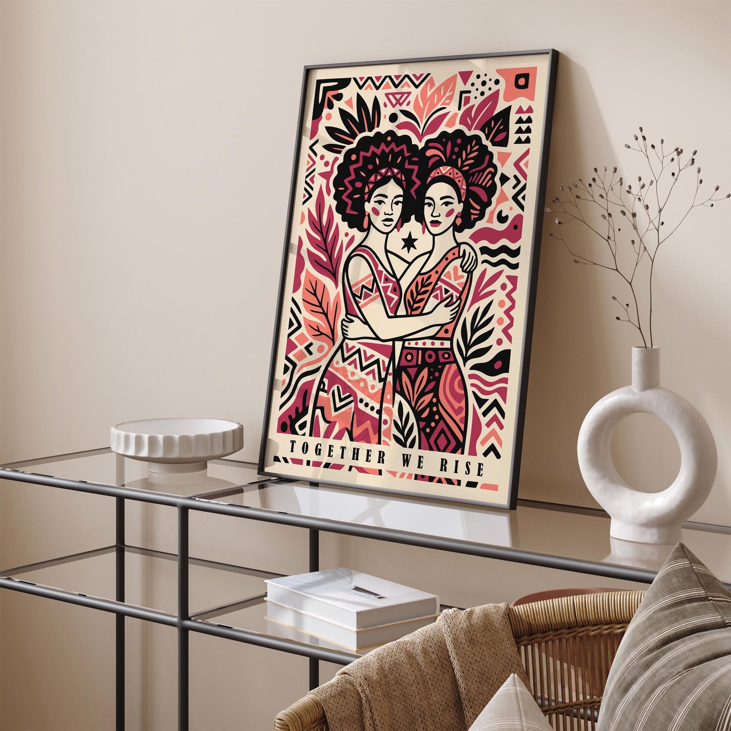 Together We Rise Sisterhood Poster