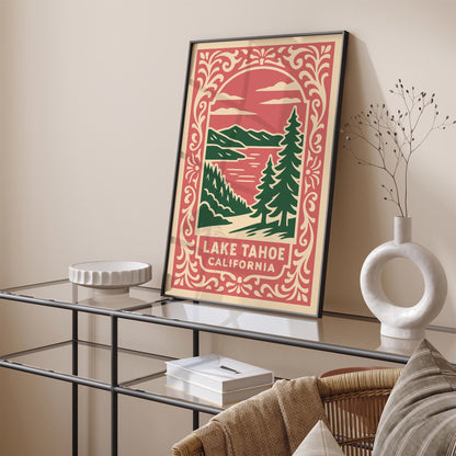 Lake Tahoe Poster - California Landscape Travel Wall Art