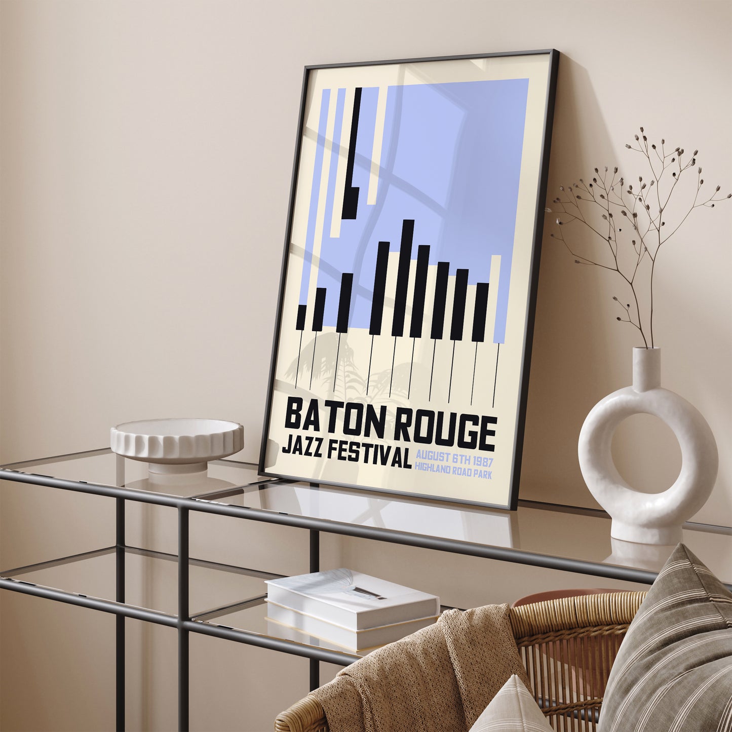 Baton Rouge 1987 Minimalist Jazz Poster