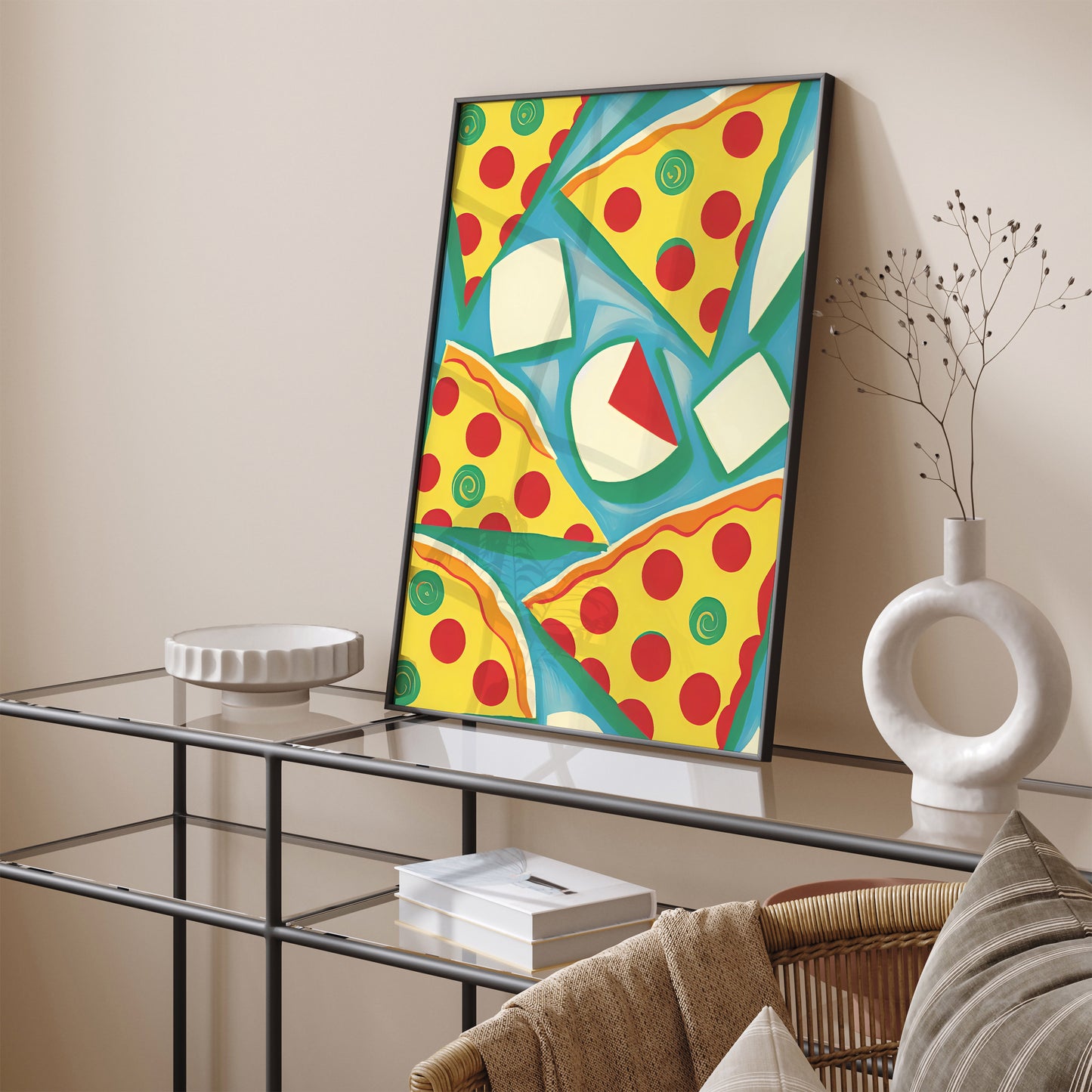 Pizza Shapes Painting Reproduction Print