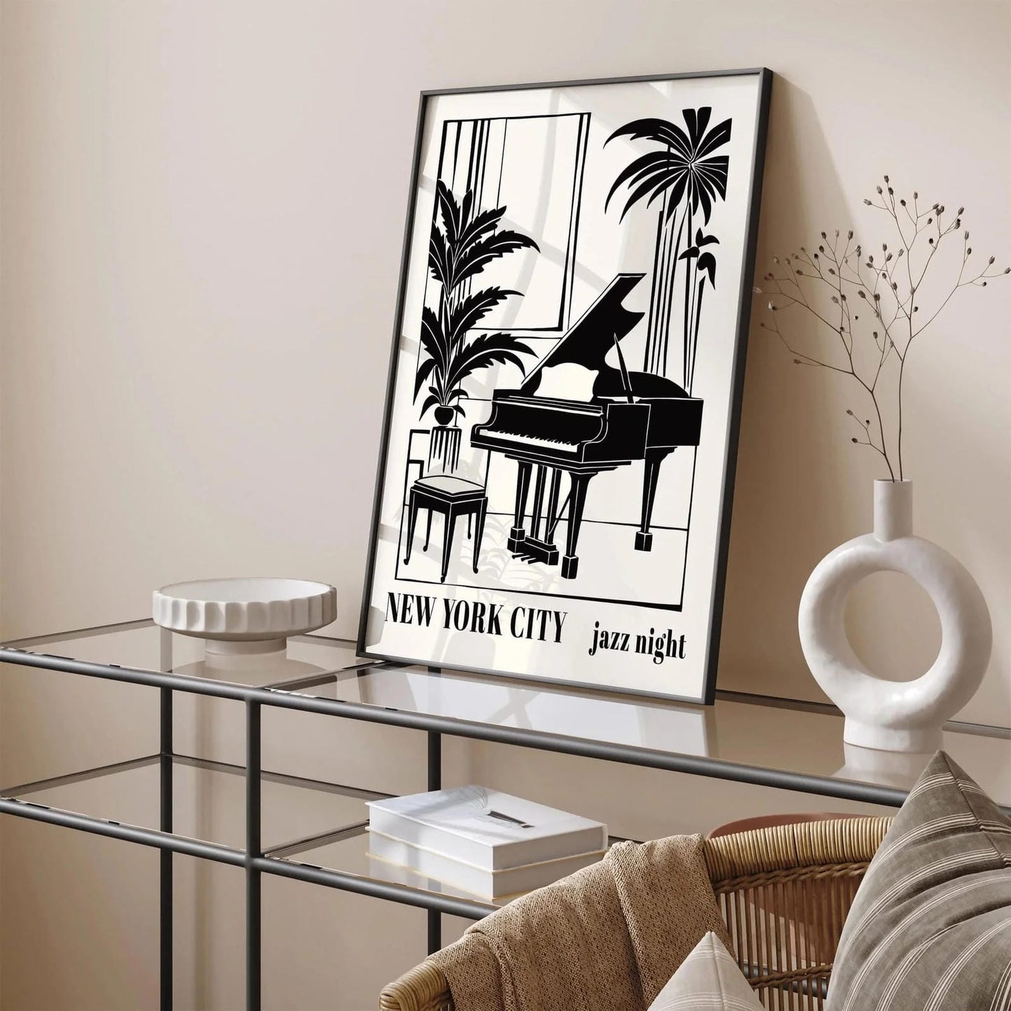 New York City Jazz Night Music Poster