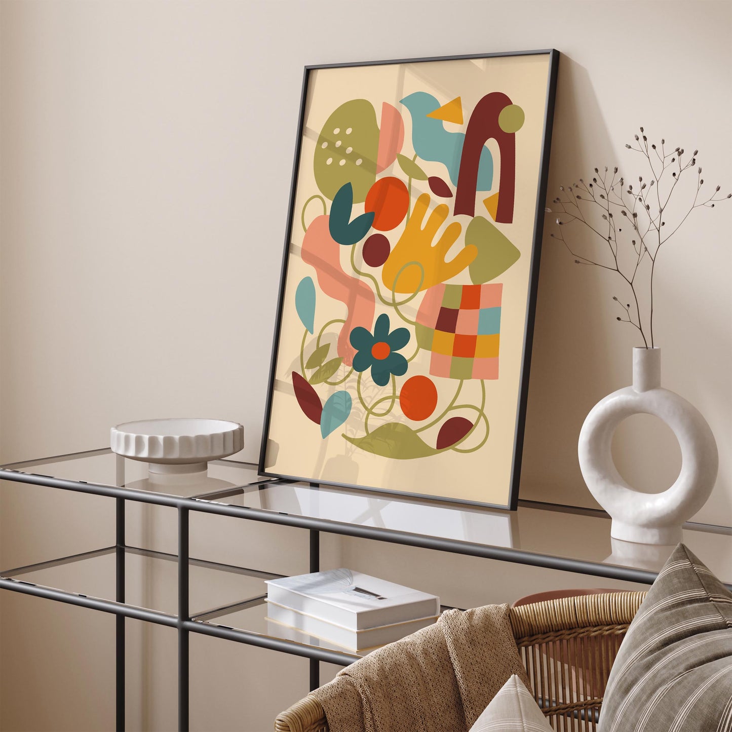 Colorful Abstract Shapes Wall Art Poster