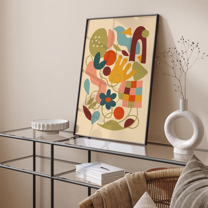 Colorful Abstract Shapes Wall Art Poster