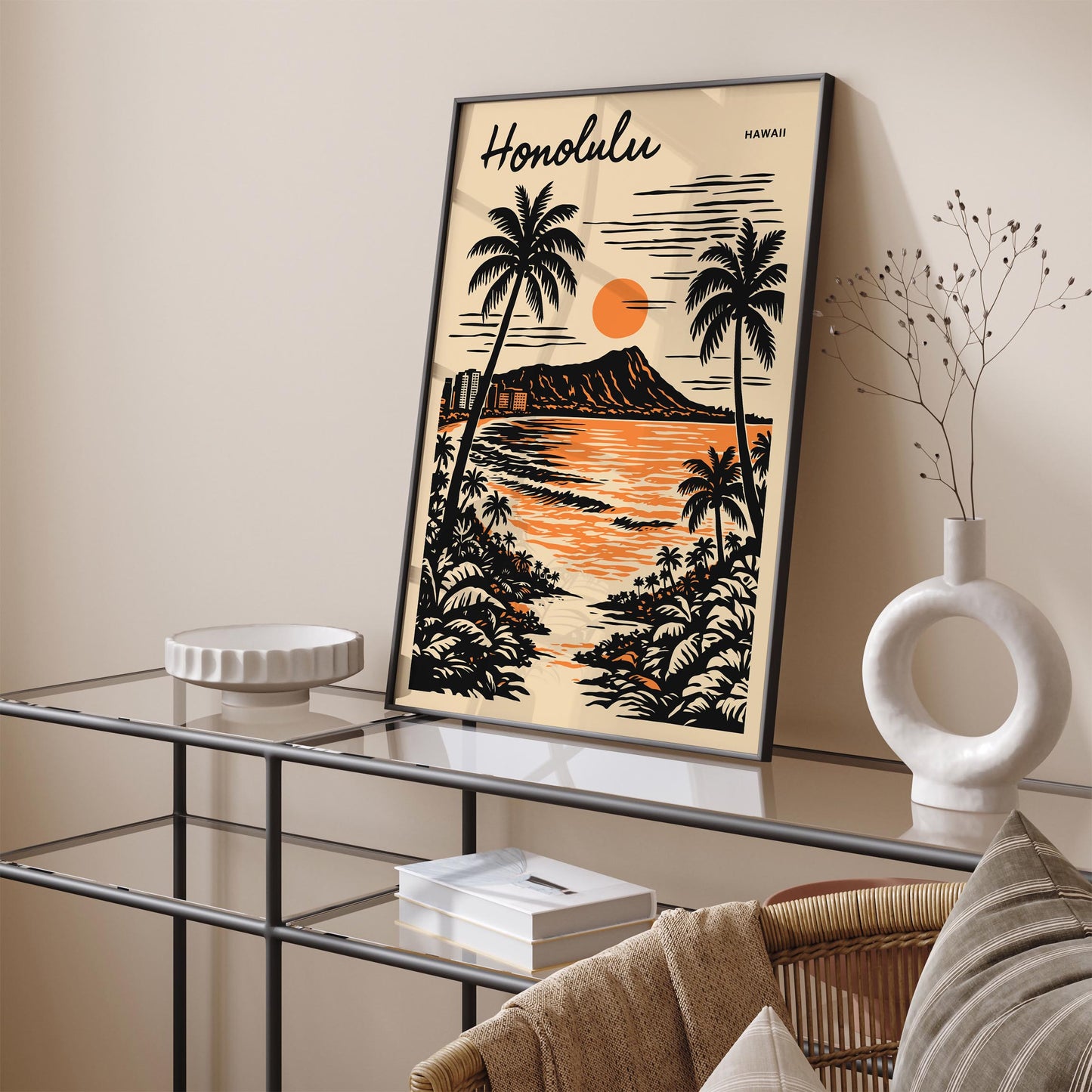 Honolulu Hawaii Tropical Poster