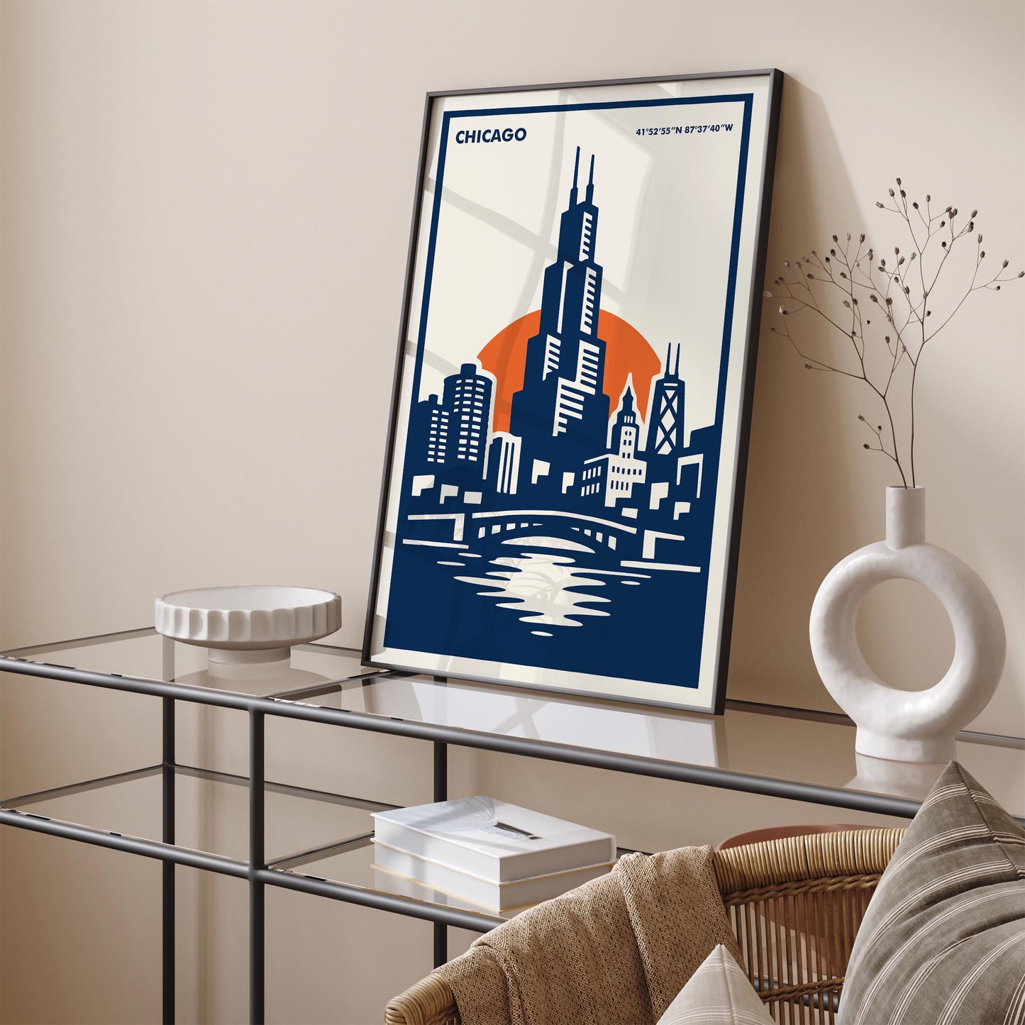 Chicago Modern Travel Poster