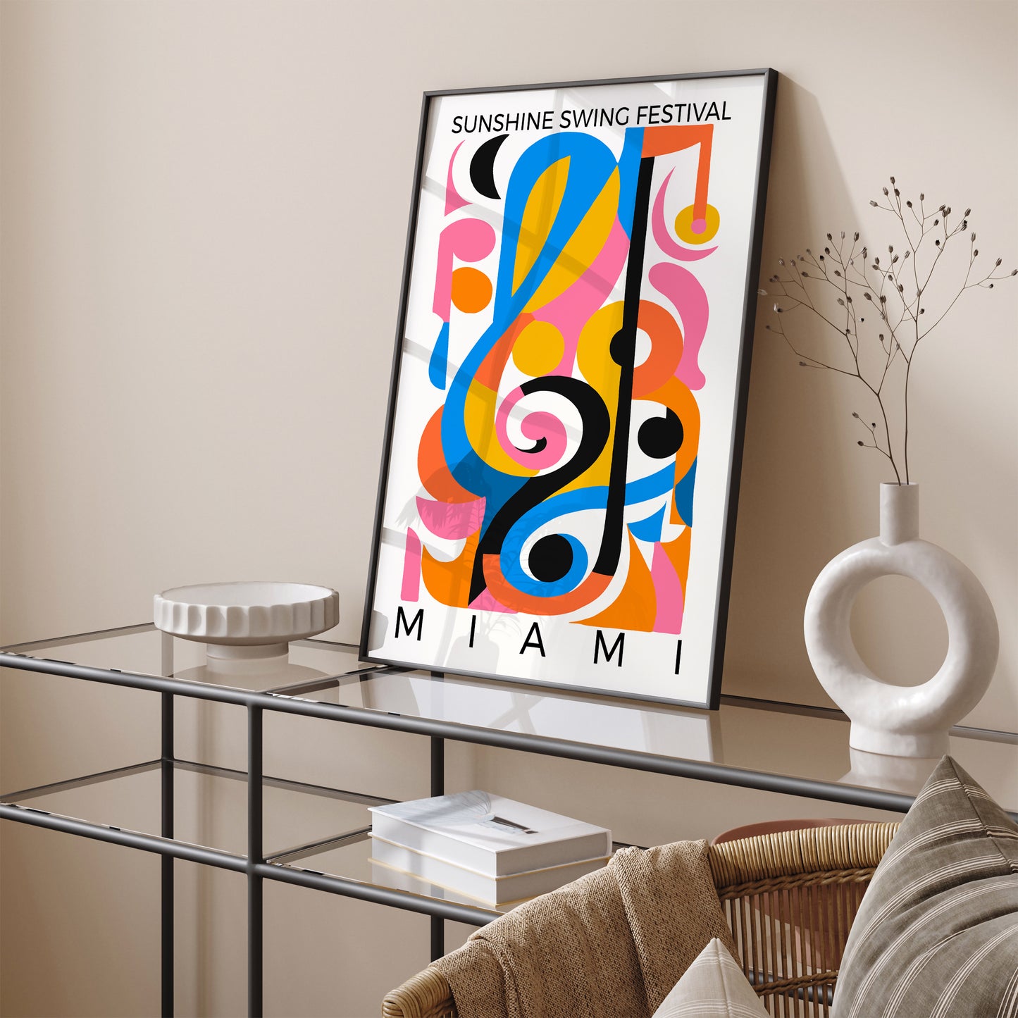 Miami Mid Century Modern Music Art Print