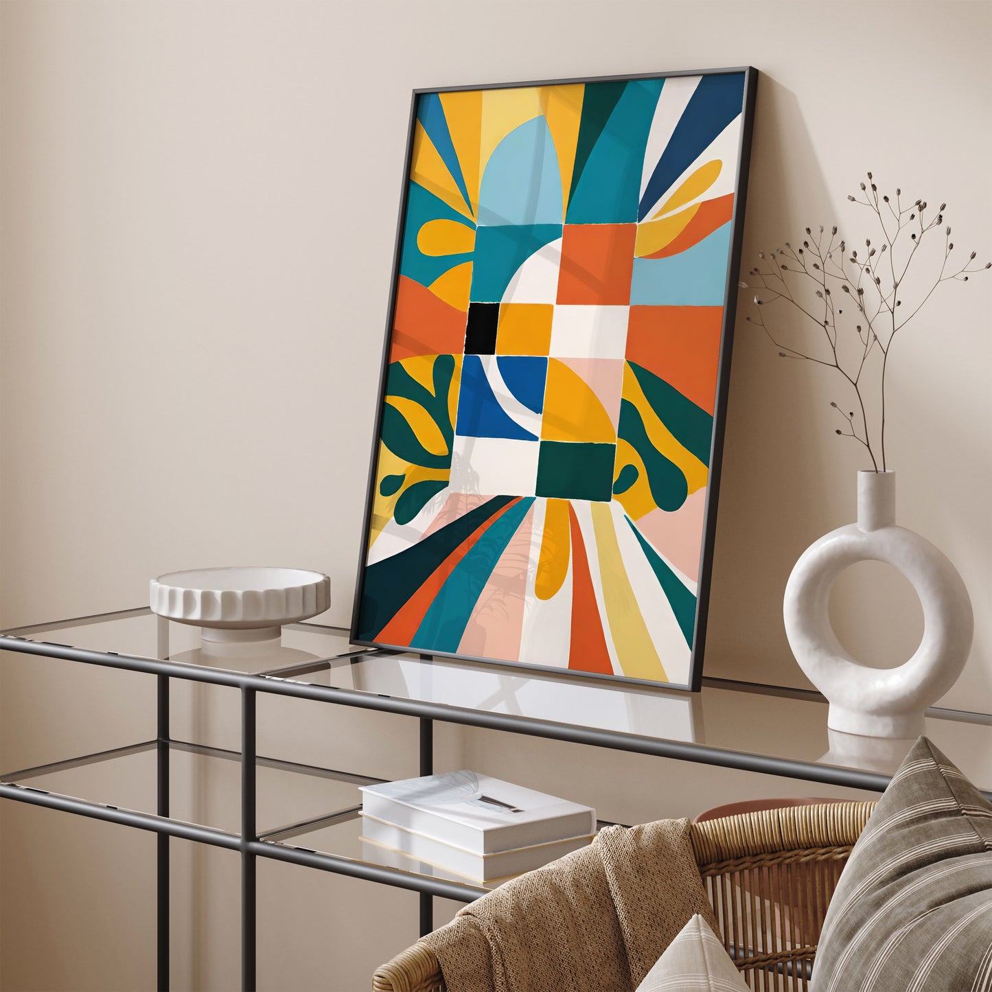 Colorful Mid Century Abstract Wall Art 2024