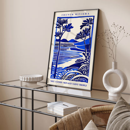 Côte d'Azur Blue Travel Poster