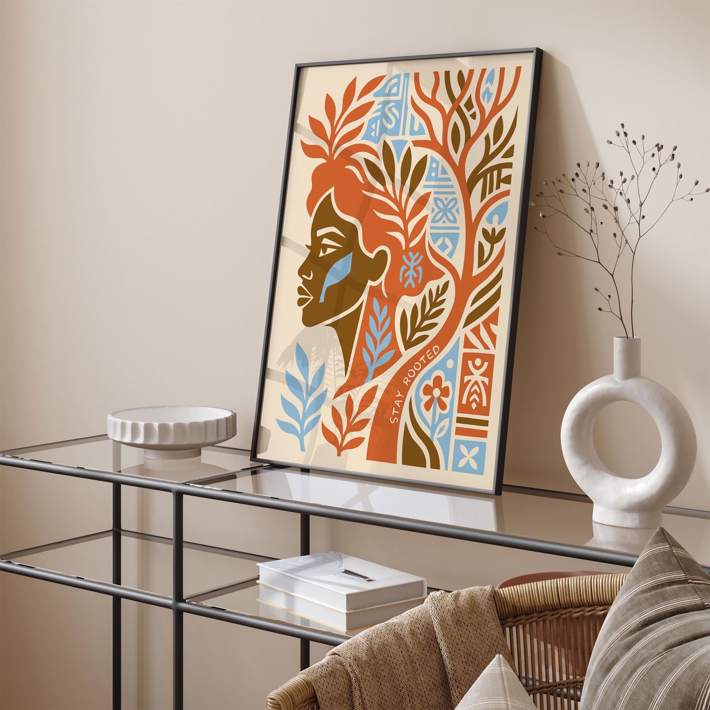 Stay Rooted Afrohemian Poster