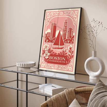 Boston Massachusetts Travel Poster