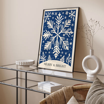 Christmas Time Snowlakes Art Print