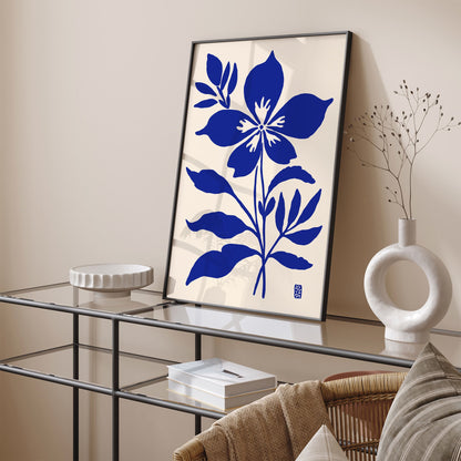 Blue Azure Flower Poster