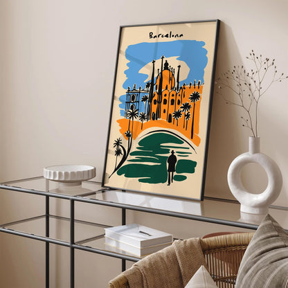 Barcelona Hotel Room Wall Decor Art Print