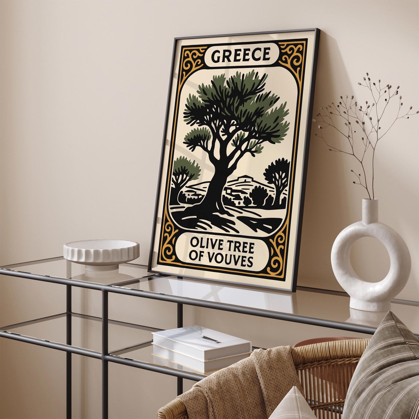 Greece Olive Trees Poster