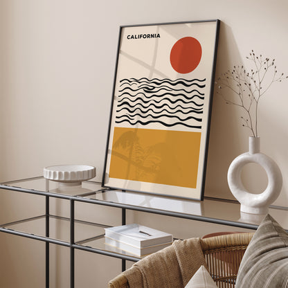 California Retro Minimalist Wall Art