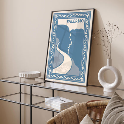 Modern Blue Palermo Poster 2026