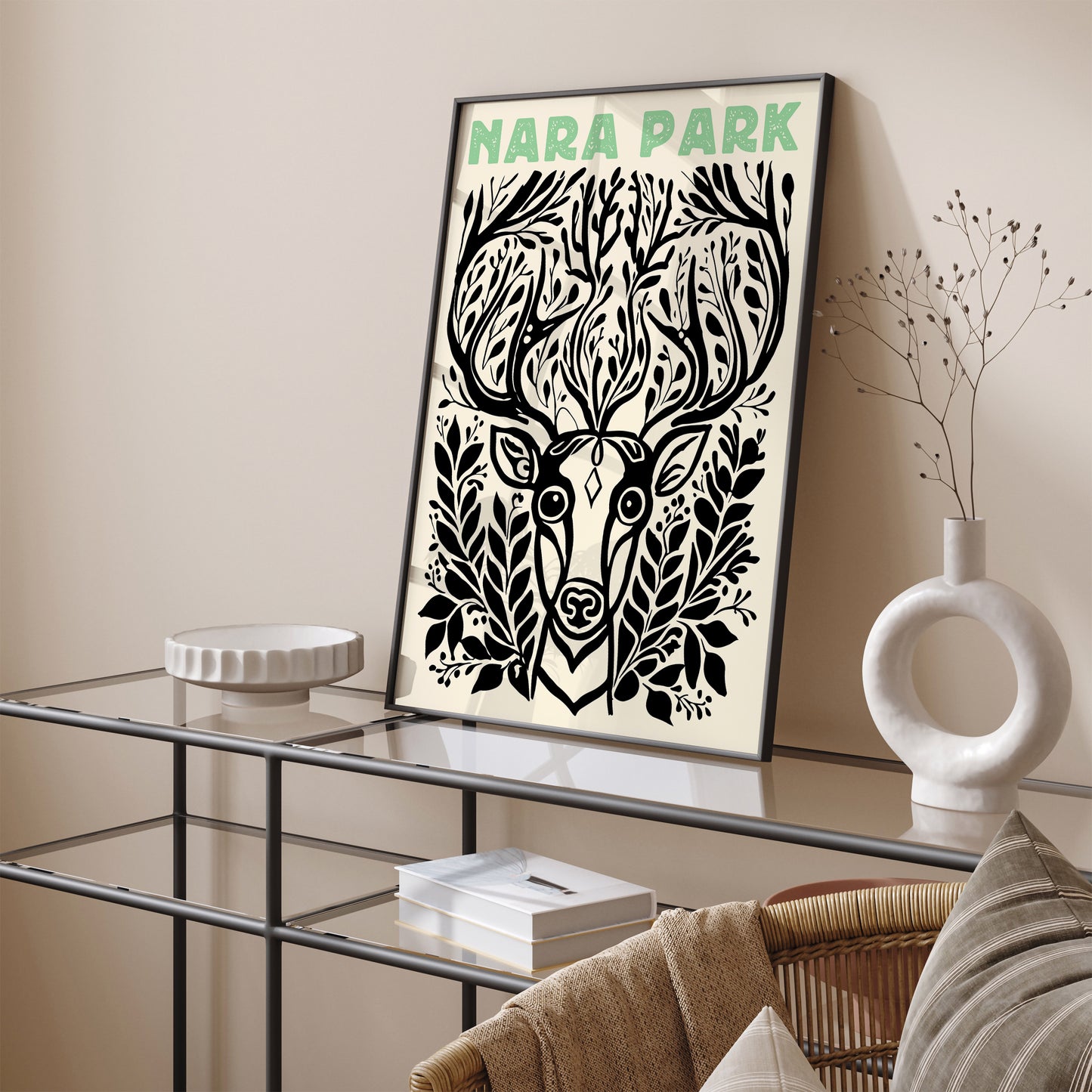 Nara Park Japanese Deer Poster