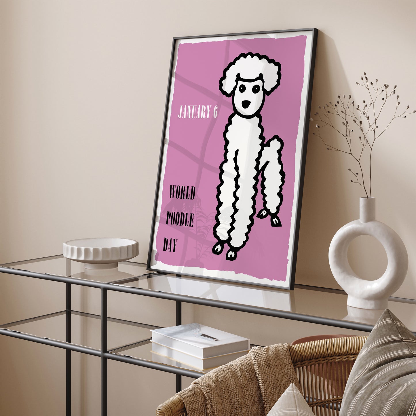 World Poodle Day Quirky Wall Art Print