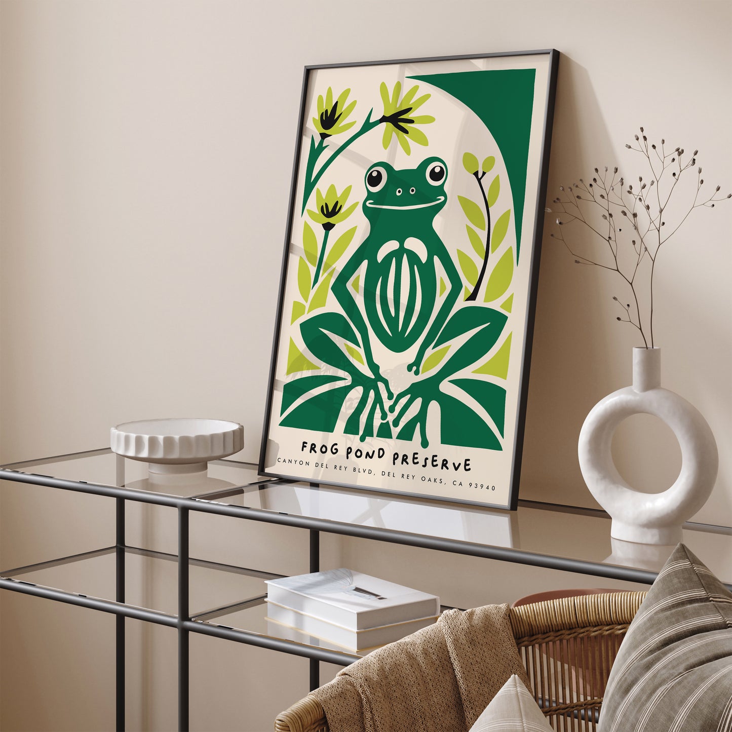 Whimsical Frog Art Print - Frog Pond Preserve