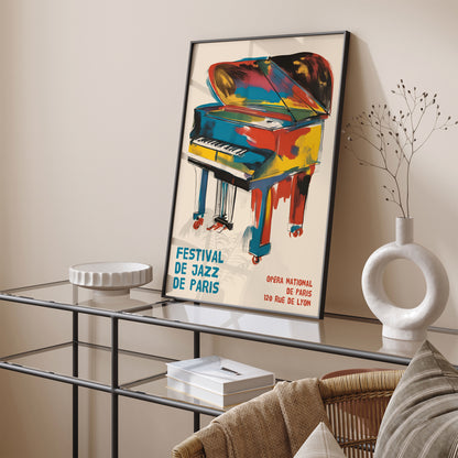 French Jazz Festival Retro Poster