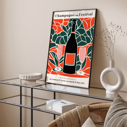 Champagne au Festival French Kitchen Poster