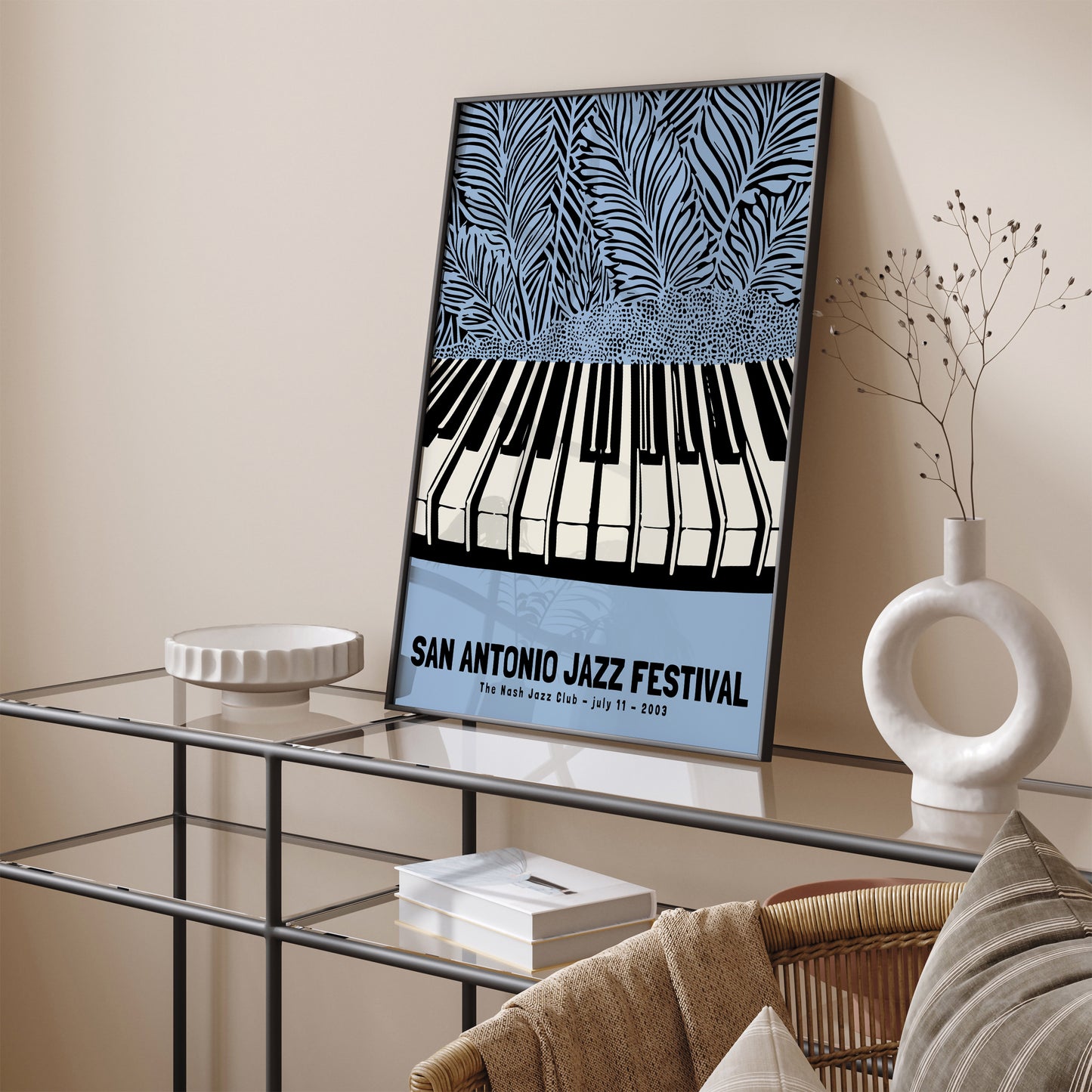 San Antonio Jazz Festival Blue Poster