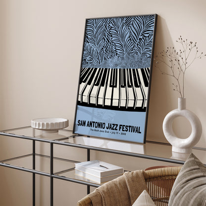San Antonio Jazz Festival Blue Poster