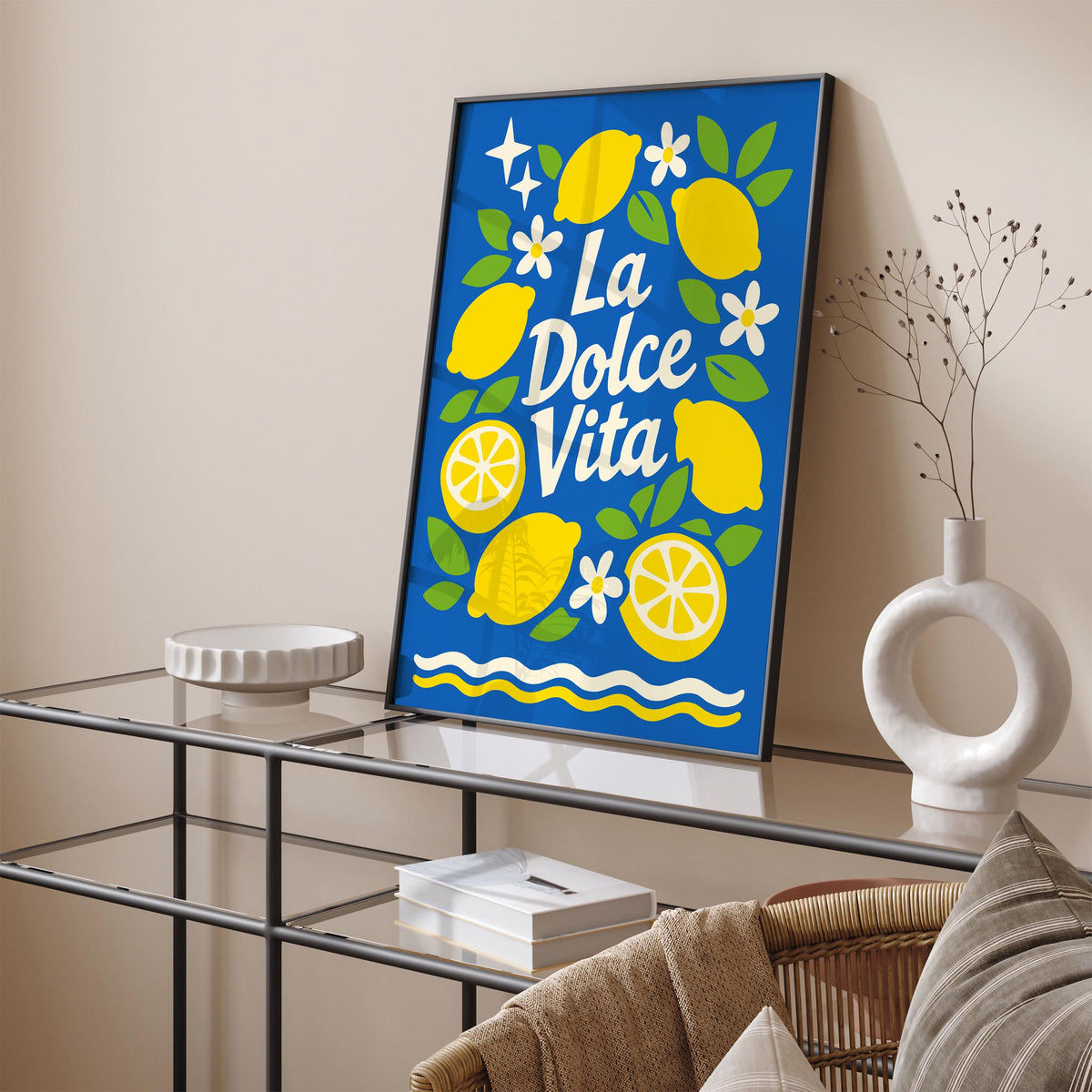 La Dolce Vita Lemon Quote Poster