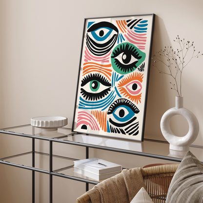 Pop Art Eyes Wall Art Print 2024