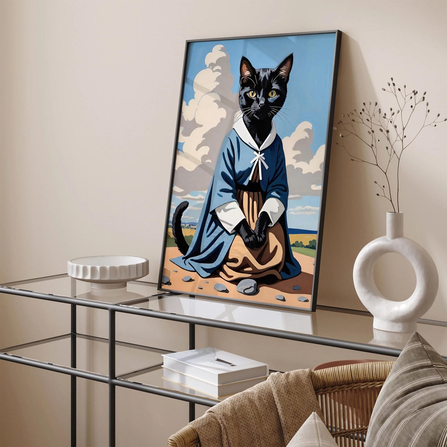 Cat Nun Quirky Funny Wall Art Poster
