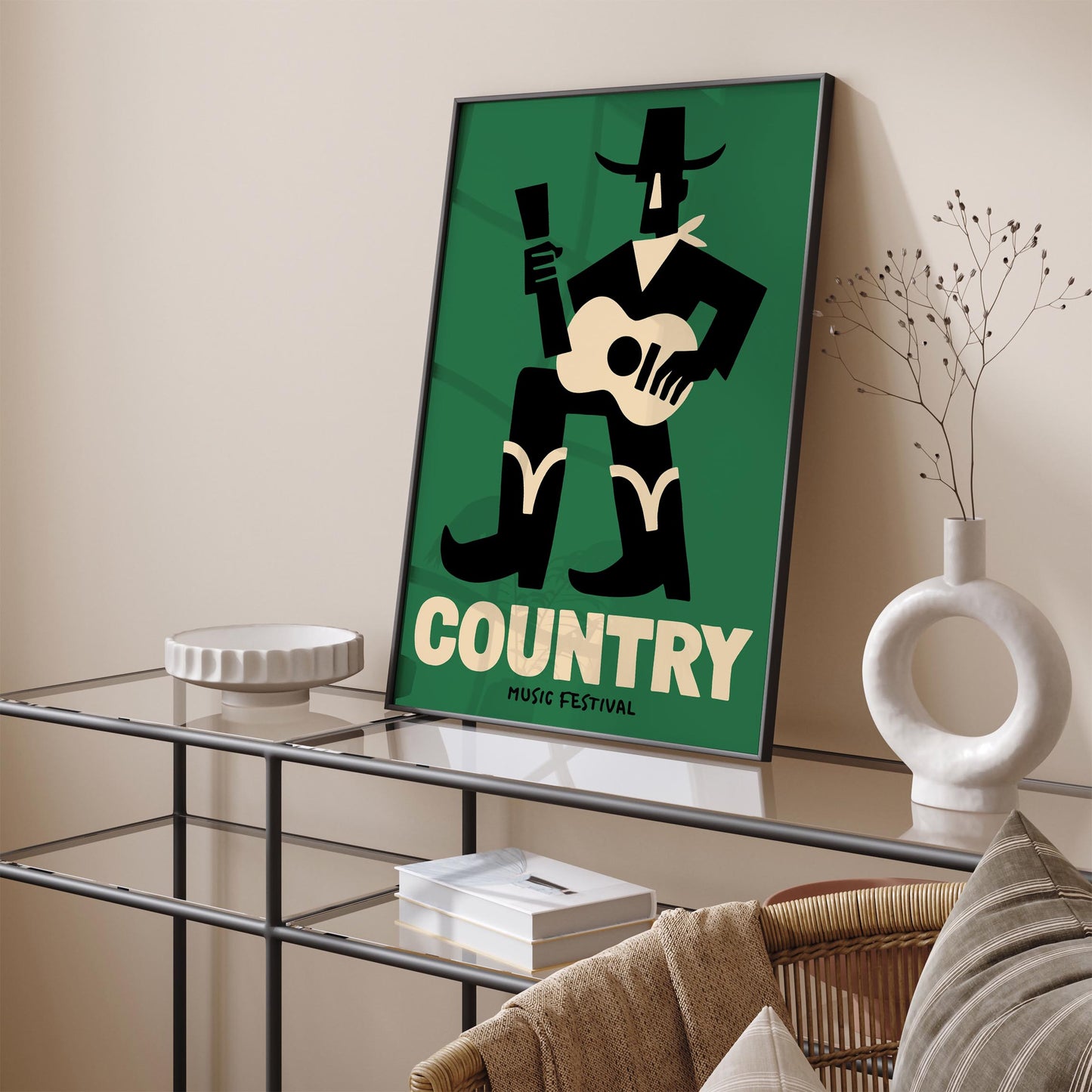 Country Music Festival Poster - Cowboy Wall Art