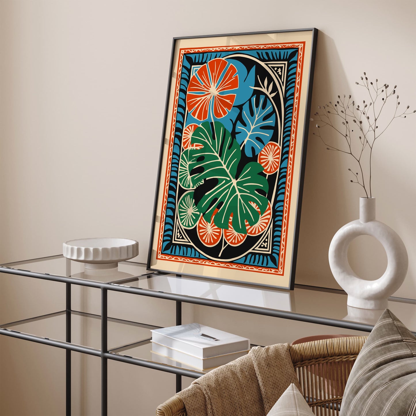 Bohemian Abstract Tropical Art Print