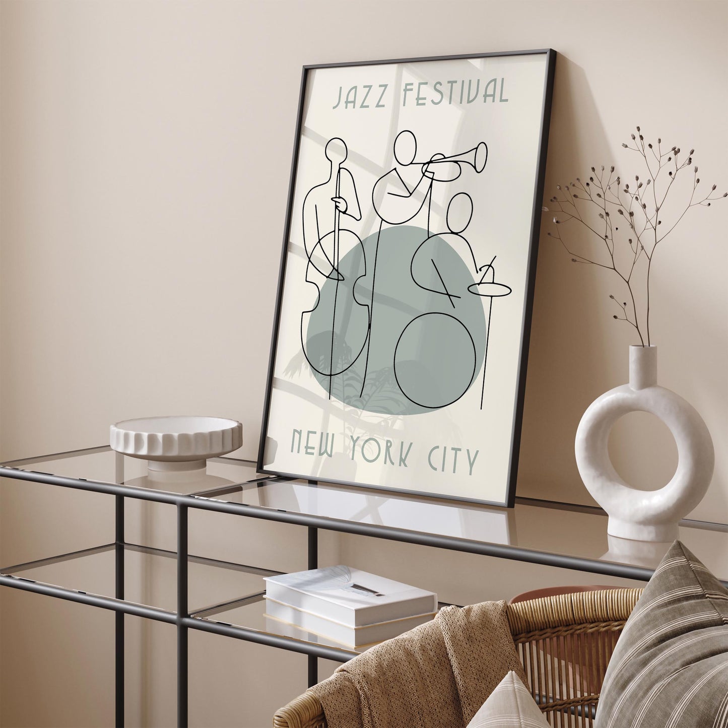 Jazz Festival NYC Poster - Modern Minimalist Music Art Print 2026