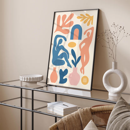 Abstract Papiers Découpés Wall Art Print