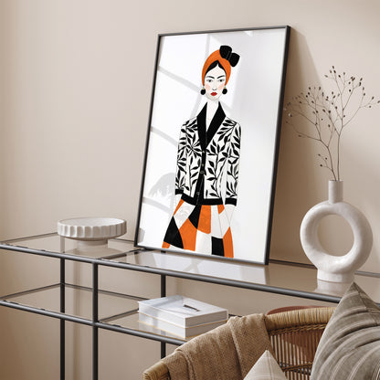 Retro Fashion Woman Art Print 2024