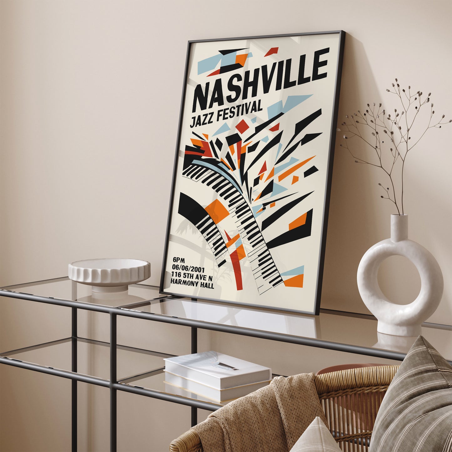 Nashville Jazz Festival Modern Art Print