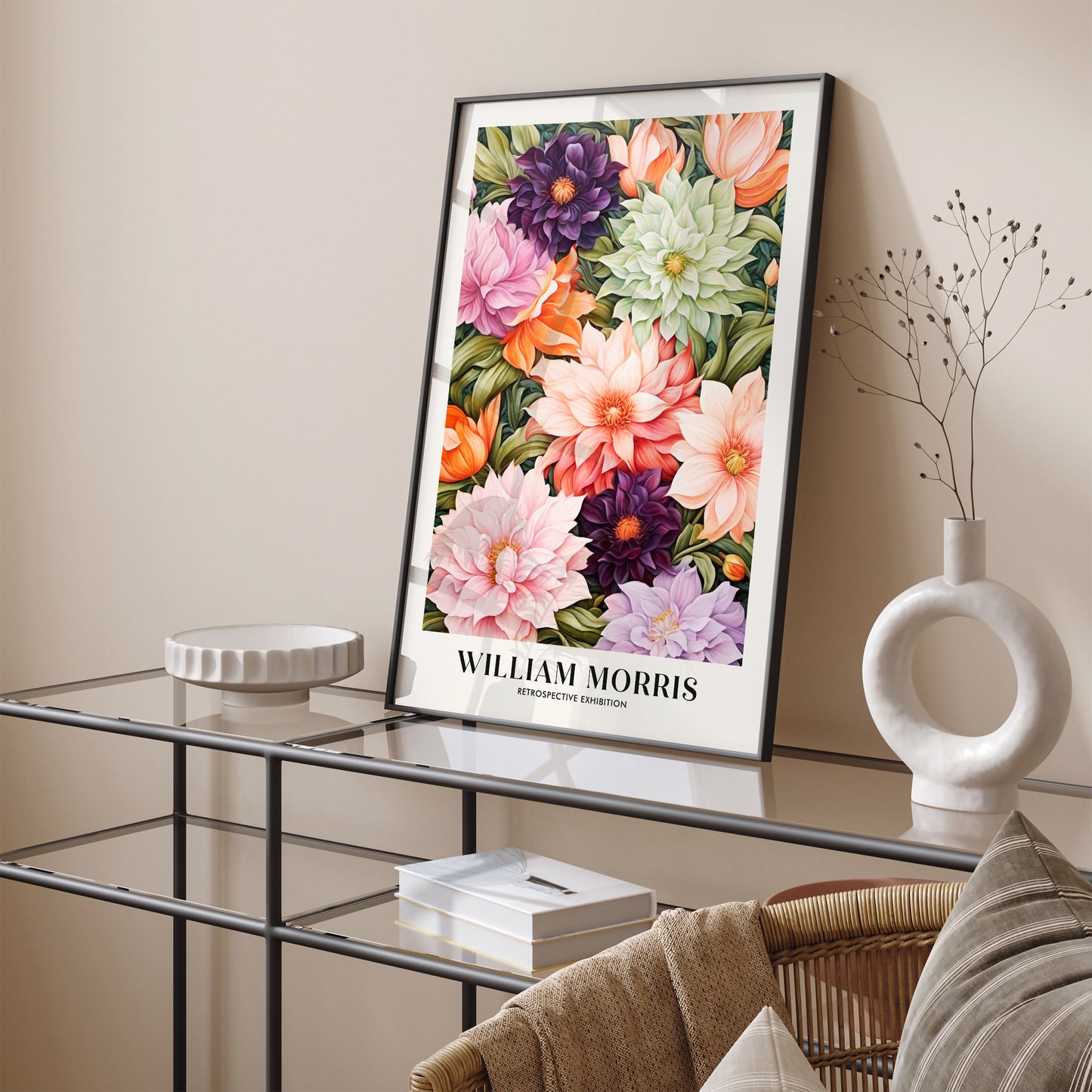 Pastel Floral William Morris Wall Art